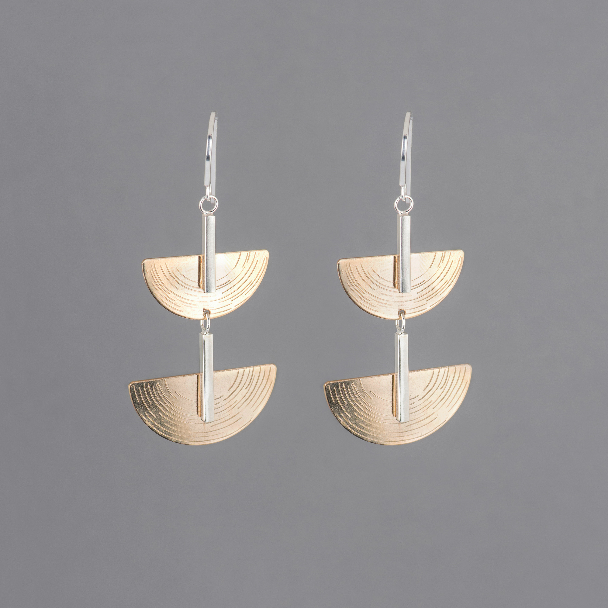 Vinyl Earring, Silver & Gold-Fill  | Tejas Collection by Haley Lebeuf