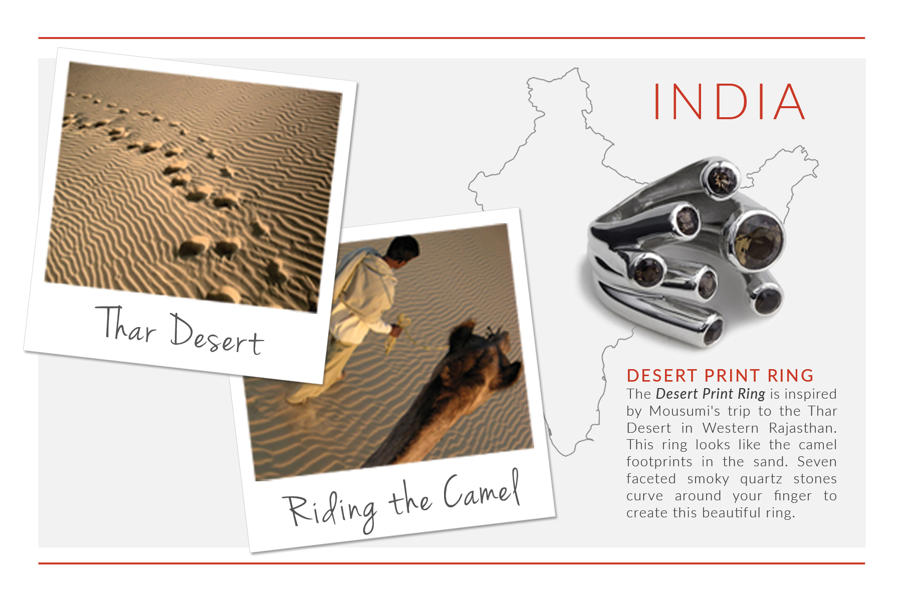 India Desert Print Ring